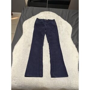 Gap Women's Navy Blue Corduroy Baby Boot Mid Rise Pants Size 27 4R Stretch